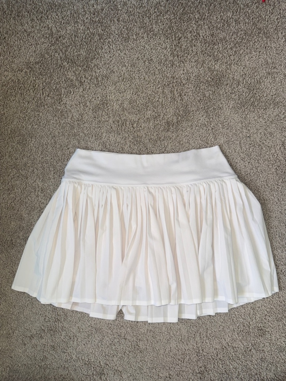 aerie White Pleated Mini Skirt